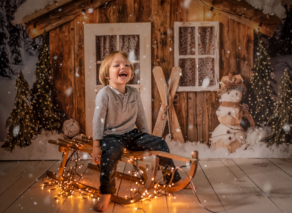 Chalet de Noel séance photo sur le thème de Noël @Elise Morgand