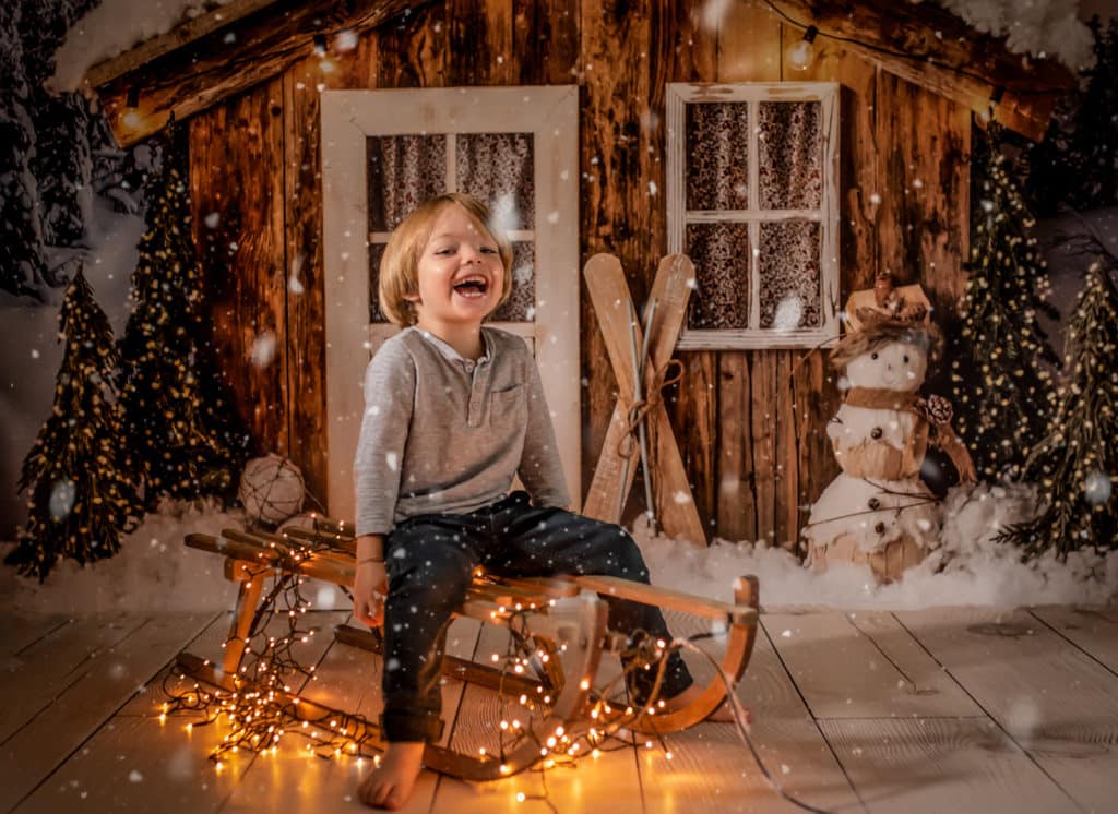 photo enfant montagne hiver cocooning